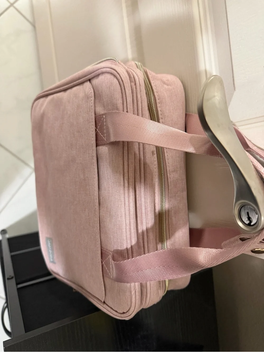 Jaffzora Blush Pink Organizer Tote for breast pump
